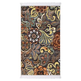 Dekoreko 1843 Desen 1 İpek Dijital Saçaklı 80x120 cm Halı