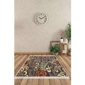Dekoreko 1843 Desen 1 İpek Dijital Saçaklı 80x120 cm Halı