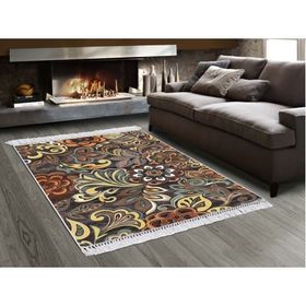 Dekoreko 1843 Desen 1 İpek Dijital Saçaklı 80x120 cm Halı