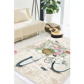Dekoreko 1850 İnci Dijital Saçaklı Desen 1 80x150 cm Salon Halısı