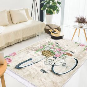 Dekoreko 1850 İnci Dijital Saçaklı Desen 1 80x150 cm Salon Halısı