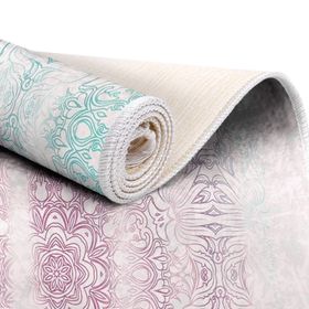 Dekoreko 1878 Desen 1 İpek Dijital Saçaklı 80x120 cm Halı