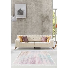 Dekoreko 1878 Desen 1 İpek Dijital Saçaklı 80x120 cm Halı