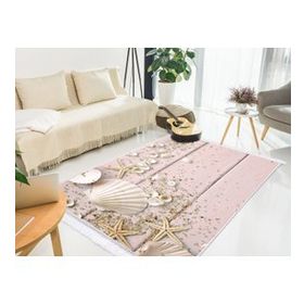 Dekoreko 1880 Desen 2 İnci Dijital Saçaklı 80x120 cm Halı