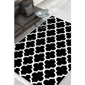 Dekoreko 1882 İnci Dijital Saçaklı Desen 4 80x120 cm Halı