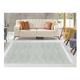 Dekoreko 1889 İnci Dijital Saçaklı Yeşil 80x120 cm Halı