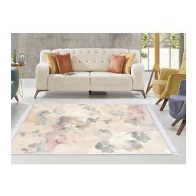 Dekoreko 1900 Desen 1 İpek Dijital Saçaklı 120x180 cm Halı