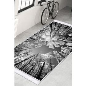Dekoreko 1902 Desen 1 İpek Dijital Saçaklı 80x120 cm Halı