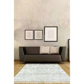 Dekoreko 1910 İnci Dijital Saçaklı Gri 160x230 cm Halı