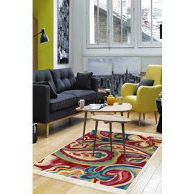 Dekoreko 1919 Desen 1 İnci Dijital Saçaklı 160x230 cm Halı