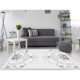 Dekoreko 2020 Desen 1 İnci Dijital Saçaklı 80x120 cm Halı