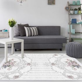 Dekoreko 2020 Desen 1 İnci Dijital Saçaklı 80x120 cm Halı