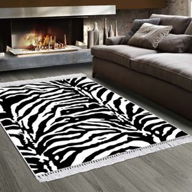 Dekoreko 2085 İnci Halı Dijital Saçaklı Desen 1 80x120 cm Salon Halısı