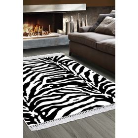 Dekoreko 2085 İnci Halı Dijital Saçaklı Desen 1 80x120 cm Salon Halısı