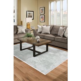 Dekoreko 2092 İpek Halı Saçaksız Gri 120x180 cm Salon Halı