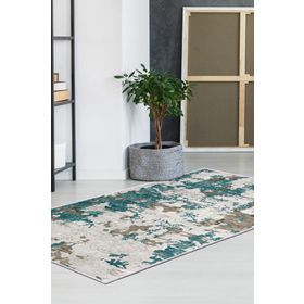 Dekoreko 7003 İnci Saçaksız Mavi 80x120 cm Salon Halı