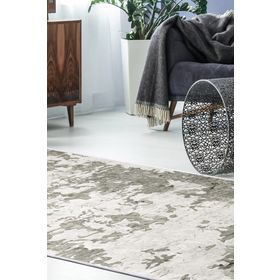 Dekoreko 7003 İpek Halı Saçaksız Bej 160x230 cm Salon Halı
