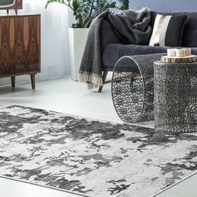 Dekoreko 7003 İpek Halı Saçaksız Gri 180x280 cm Salon Halı