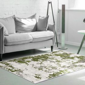 Dekoreko 7003 İpek Halı Saçaksız Yeşil 80x150 cm Salon Halı