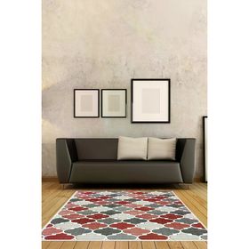Dekoreko 7006 İpek Halı Saçaksız Kırmızı 160x230 cm Salon Halı