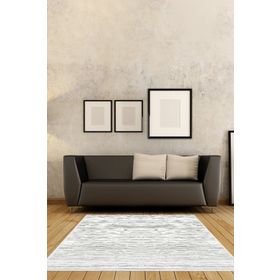 Dekoreko AKC-23917 İnci Dijital Gri 120x180 cm Saçaksız Halı