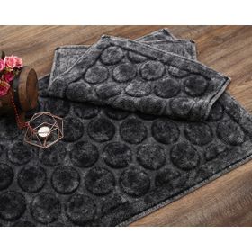 Dekoreko Alanur Ortaköy Eskitme Cotton Antrasit 2'li Paspas