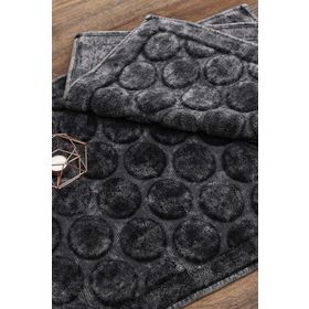 Dekoreko Alanur Ortaköy Eskitme Cotton Antrasit 2'li Paspas