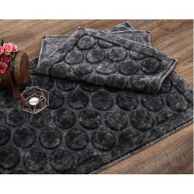 Dekoreko Alanur Ortaköy Eskitme Cotton Antrasit 2'li Paspas