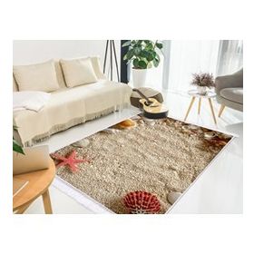 Dekoreko Dijital Saçaklı 1851 Desen 1 80x120 cm İnci Halı