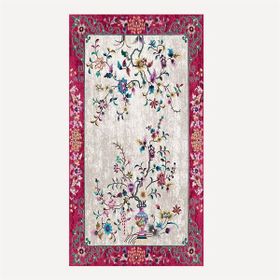 Dekoreko Dijital Saçaklı 2021 Desen 1 80x120 cm İpek Halı