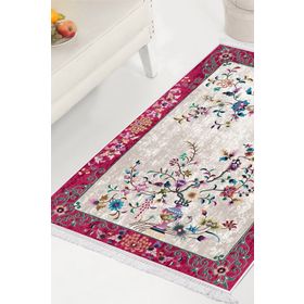 Dekoreko Dijital Saçaklı 2021 Desen 1 80x120 cm İpek Halı
