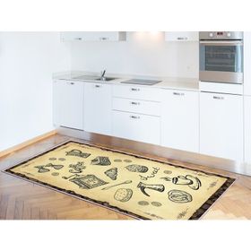 Dekoreko İnci 2124 80x120 cm Saçaksız Mutfak Halısı