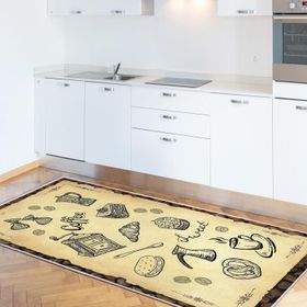 Dekoreko İnci 2124 80x120 cm Saçaksız Mutfak Halısı