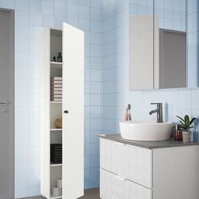 Dekorex BNY101 Beyaz Tek Kapaklı Banyo Dolabı
