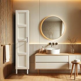 Dekorex BNY111 Beyaz Tek Kapılı Banyo Dolabı