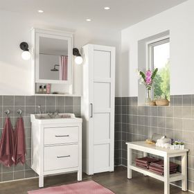 Dekorex BNY111 Beyaz Tek Kapılı Banyo Dolabı