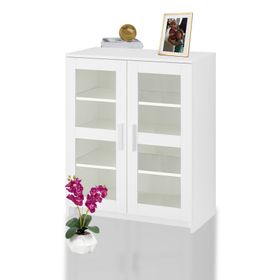 Dekorex Kns-104-C Beyaz 2 Camlı Kapaklı Konsol