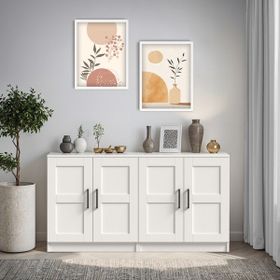 Dekorex Kns-204 Beyaz 4 Kapaklı Konsol