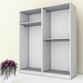 Dekorex MNT-411 Beyaz 4 Kapaklı Gardırop