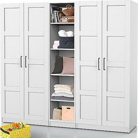 Dekorex MNT-511-B Beyaz Dört Kapaklı Gardrop