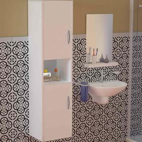 Dekorister 2 Kapaklı Beyaz Asma Banyo Dolabı