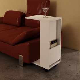 Dekorister Afitab Beyaz Yan Sehpa