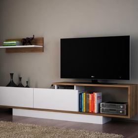 Dekorister Asos TV Ünitesi Beyaz-Ceviz