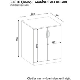 Dekorister Benito Çamaşır Makinesi Alt Dolabı