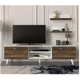Dekorister Beyaz Ceviz Geacles Tv Ünitesi