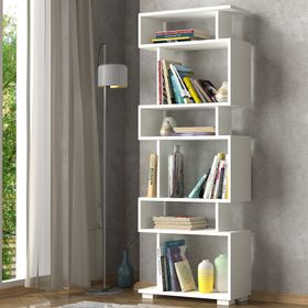 Dekorister Blok Beyaz Kitaplık