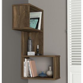 Dekorister Ceviz Folk Duvar Rafı
