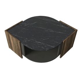 Dekorister Ceviz Mermer Exclusive Marbel Orta Sehpa