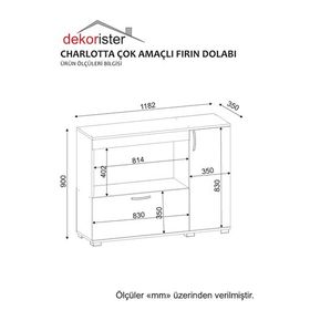 Dekorister Charlotta Beyaz - Cordoba Çok Amaçlı Mutfak Dolabı