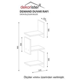 Dekorister Demand Beyaz Duvar Rafı